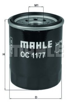 ФІЛЬТР масляний MAHLE / KNECHT OC 1177