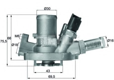 Термостат MAHLE MAHLE / KNECHT TI 151 80