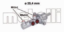 Цилиндр гальмівний (головний) Metelli 05-0543