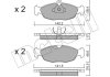 Комплект гальмівних колодок (дискових) Metelli 22-0077-0 (фото 10)