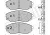 Комплект гальмівних колодок (дискових) Metelli 22-0515-0 (фото 2)