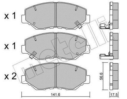 Комплект гальмівних колодок (дискових) Metelli 22-0606-0 (фото 1)