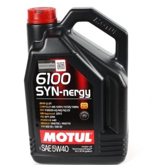 Олива 6100 Syn-nergy SAE 5W40 5 L MOTUL 368351 (фото 1)