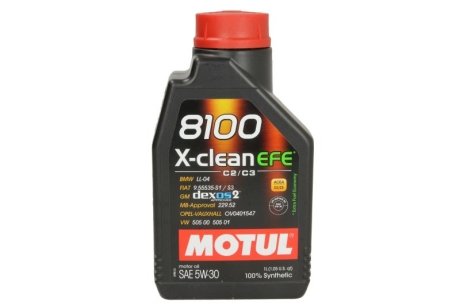 Олива 8100 X-clean EFE SAE 5W30 1 L MOTUL 814001