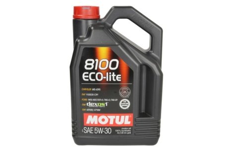 Моторна олива 8100 Eco-lite SAE 5W30 4 L MOTUL 839554 (фото 1)