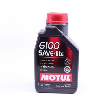 Олива 6100 Save-lite SAE 5W20 1 L MOTUL 841311 (фото 1)