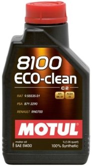 Моторна олива 8100 ECO-clean 5W30 1L MOTUL 841511