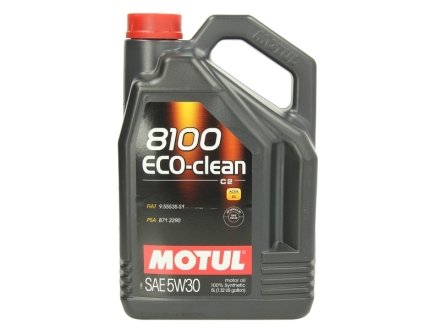 Олива 8100 Eco-clean + 5W30 5 L MOTUL 842551 (фото 1)