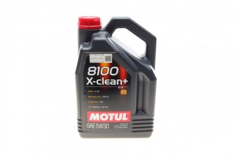 Олива 8100 X-clean + 5W30 5 L MOTUL 854751 (фото 1)