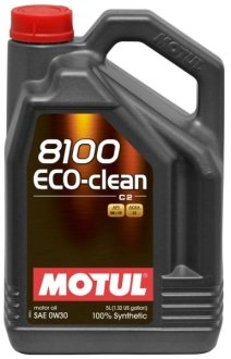 Олива 8100 Eco-clean 0W30 5 L MOTUL 868051 (фото 1)