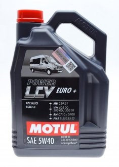 Олива Power LCV Euro+ 5W40 5L MOTUL 872151 (фото 1)