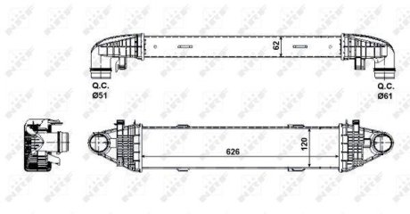 Радіатор інтеркулера NRF 30506