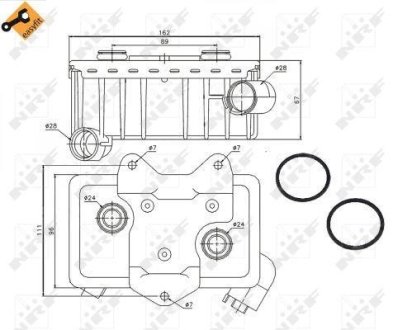 Радиатор оливний NRF 31181