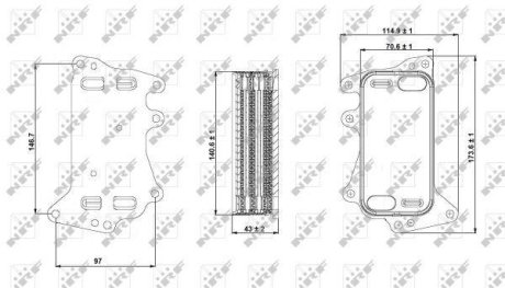 Радіатор оливний NRF 31282