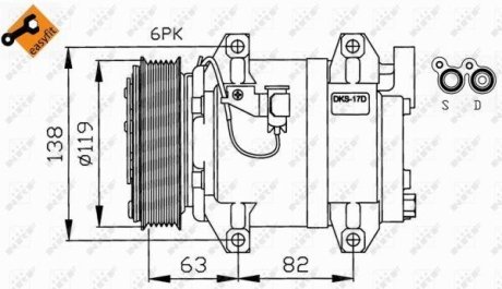 Компрессор кондиционера EASY FIT NRF 32211