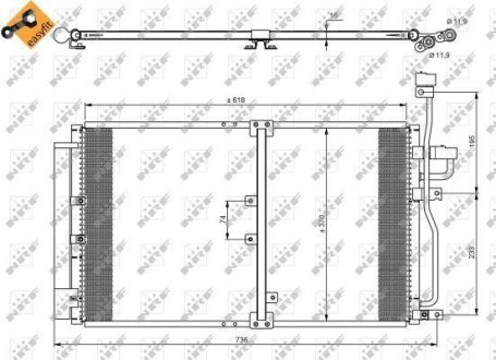 Радіатор кондиціонера Chevrolet Captiva Opel Antara 2.0D/2.2D 07.06- NRF 35797