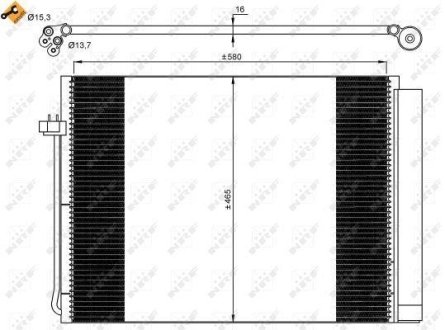 Радіатор кондиціонера BMW X5 (E70), X5 (F15, F85), X6 (E71, E72), X6 (F16, F86) 2.0D-4.8 10.06-07.19 NRF 35906