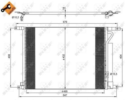 Радіатор кондиціонера Chevrolet AVEO (T250. T255) 05- NRF 35931