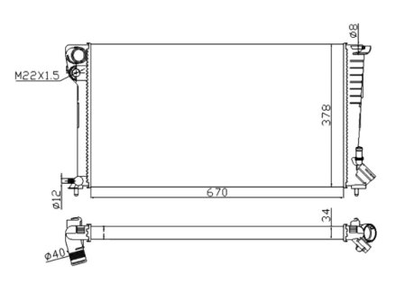 Радиатор NRF 509510A