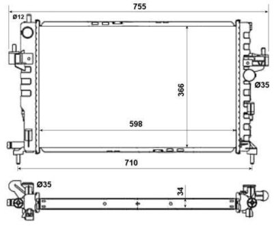 Радіатор охолодження NRF 58282