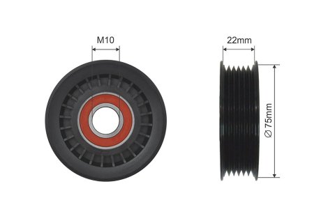 Ролик ручейкового ремня на honda civic, s2000 (хонда сивик, с2000) 31190R0A005 на HONDA NTY RNKHD013