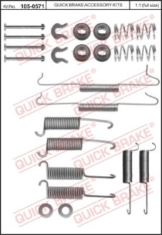 Монтажний комплект колодки QUICK BRAKE 105-0571