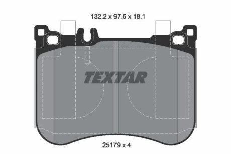 Комплект гальмівних колодок TEXTAR 2517901