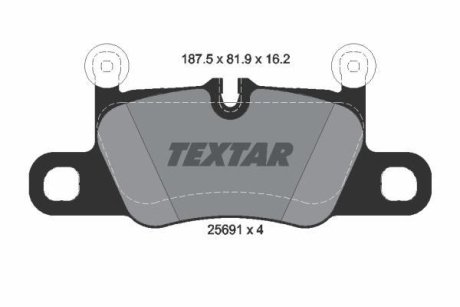 Комплект гальмівних колодок TEXTAR 2569101 (фото 1)