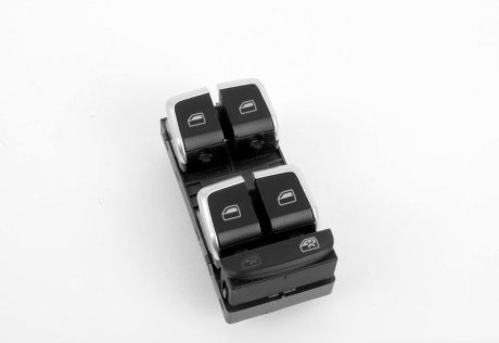 Кнопки склопідйомника передня ліва A4 B8 хром VAG 8K0 959 851 F V10 (фото 1)