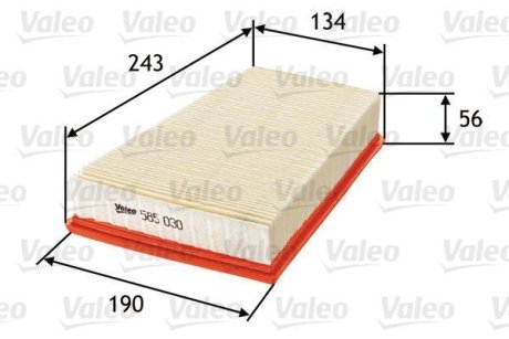 Фільтр повітряний двигуна Valeo 585030