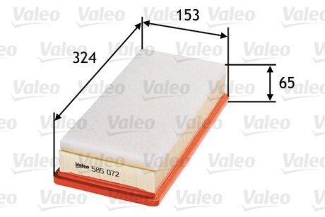 Фільтр повітряний двигуна Valeo 585072