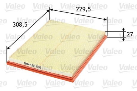 Фільтр повітряний Valeo 585088