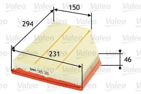 ФІЛЬТР повітряний Valeo 585281