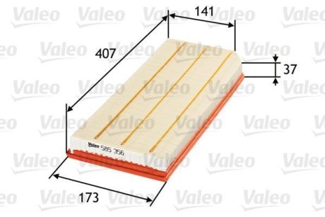 Фільтр повітряний двигуна Valeo 585356