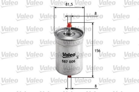 ПАЛИВНИЙ фільтр (прямоточний) Valeo 587006