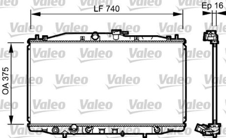 Радиатор охолодження двигуна Valeo 735050