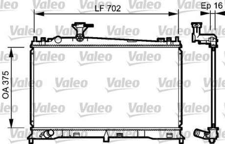 Радиатор охолодження двигуна Valeo 735053