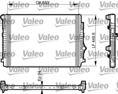 Радиатор охолодження двигуна Valeo 735549