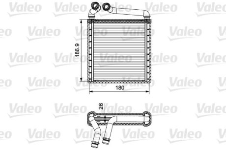 Радиатор (теплообмінник) опалення салону Valeo 811500