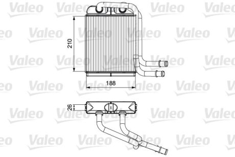 Радиатор (теплообмінник) опалення салону Valeo 811524