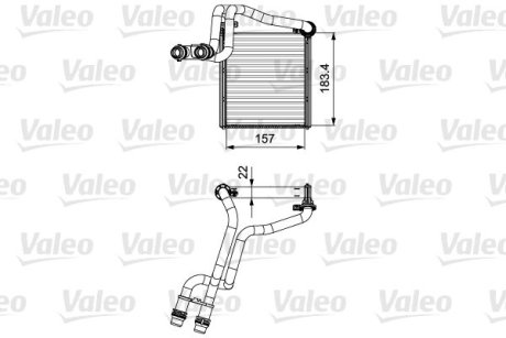 Радиатор (теплообмінник) опалення салону Valeo 811536