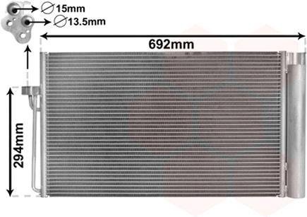 Радиатор кондиціонера Van Wezel 06005273
