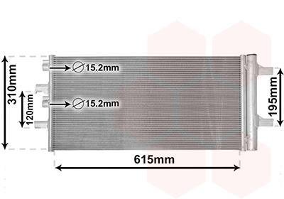 Радіатор кондиціонера Van Wezel 06015702