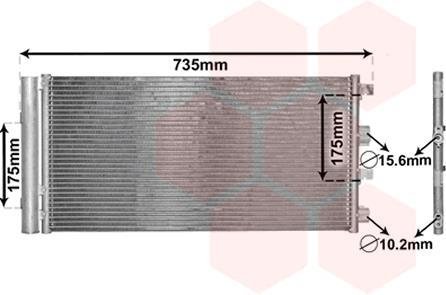 Радиатор кондиціонера Van Wezel 15005004