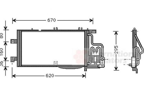 Радиатор кондиціонера Van Wezel 37005310