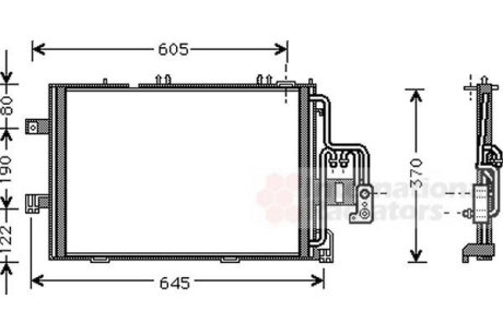 Радиатор кондиціонера Van Wezel 37005369