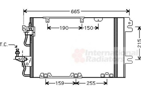 Радиатор кондиціонера Van Wezel 37005384