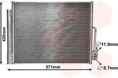 Радиатор кондиціонера Van Wezel 37005560