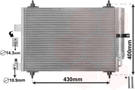 Радиатор кондиціонера Van Wezel 40005286