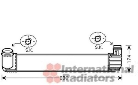 Радиатор інтеркулера Van Wezel 43004413